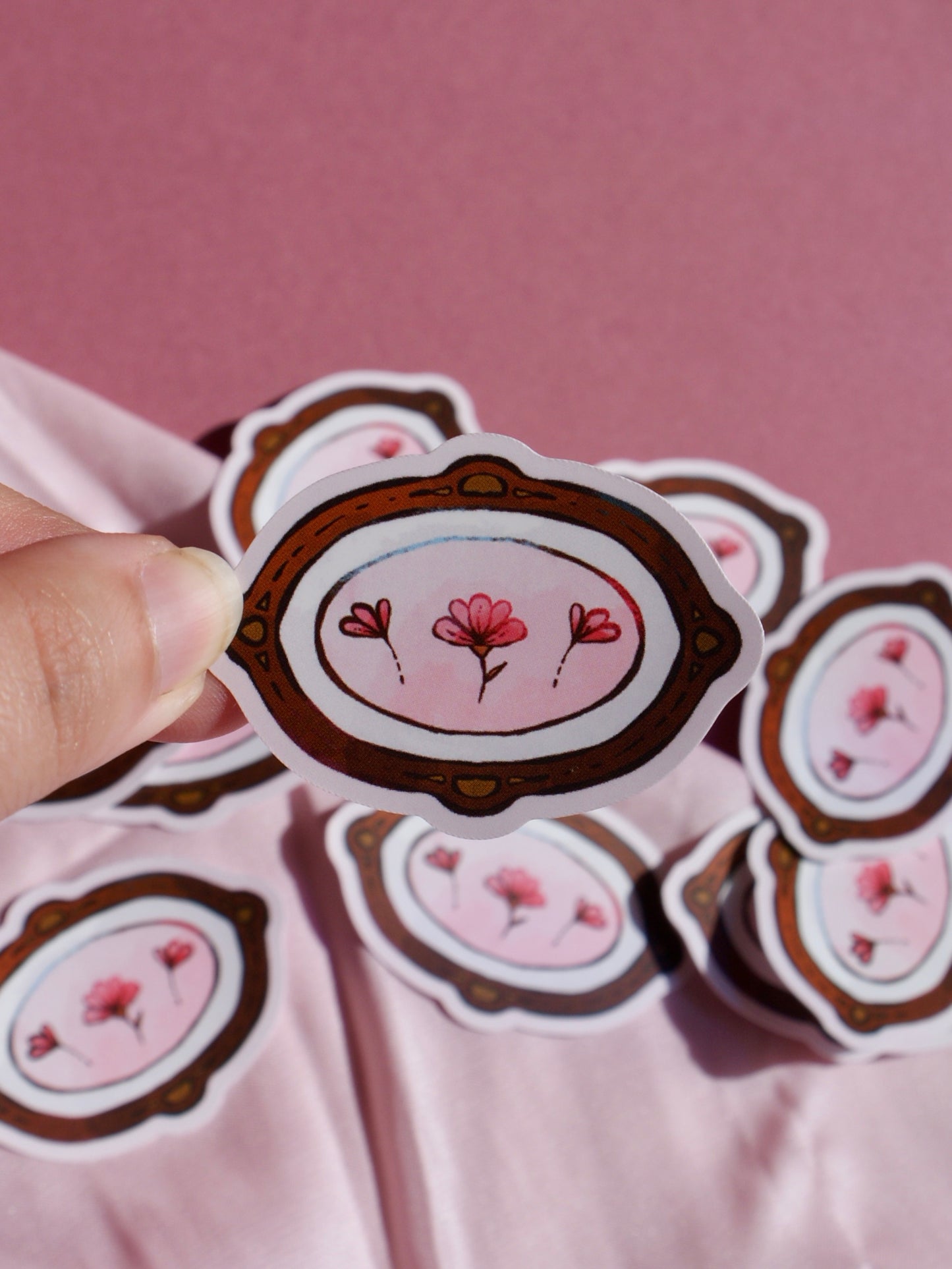 Trio Flowers Frame - Sticker