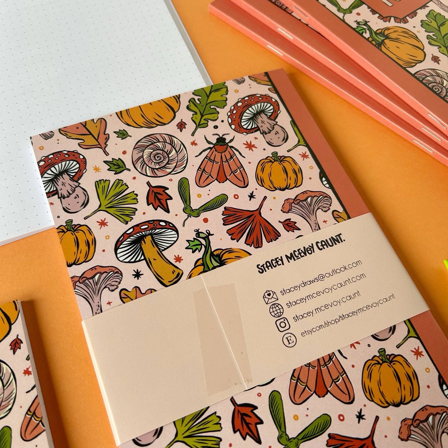 Autumn Pumpkin - A5 Dotted Notebook