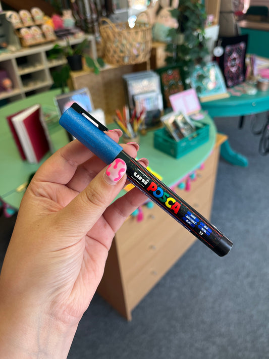 Blue Glitter - Posca Pen