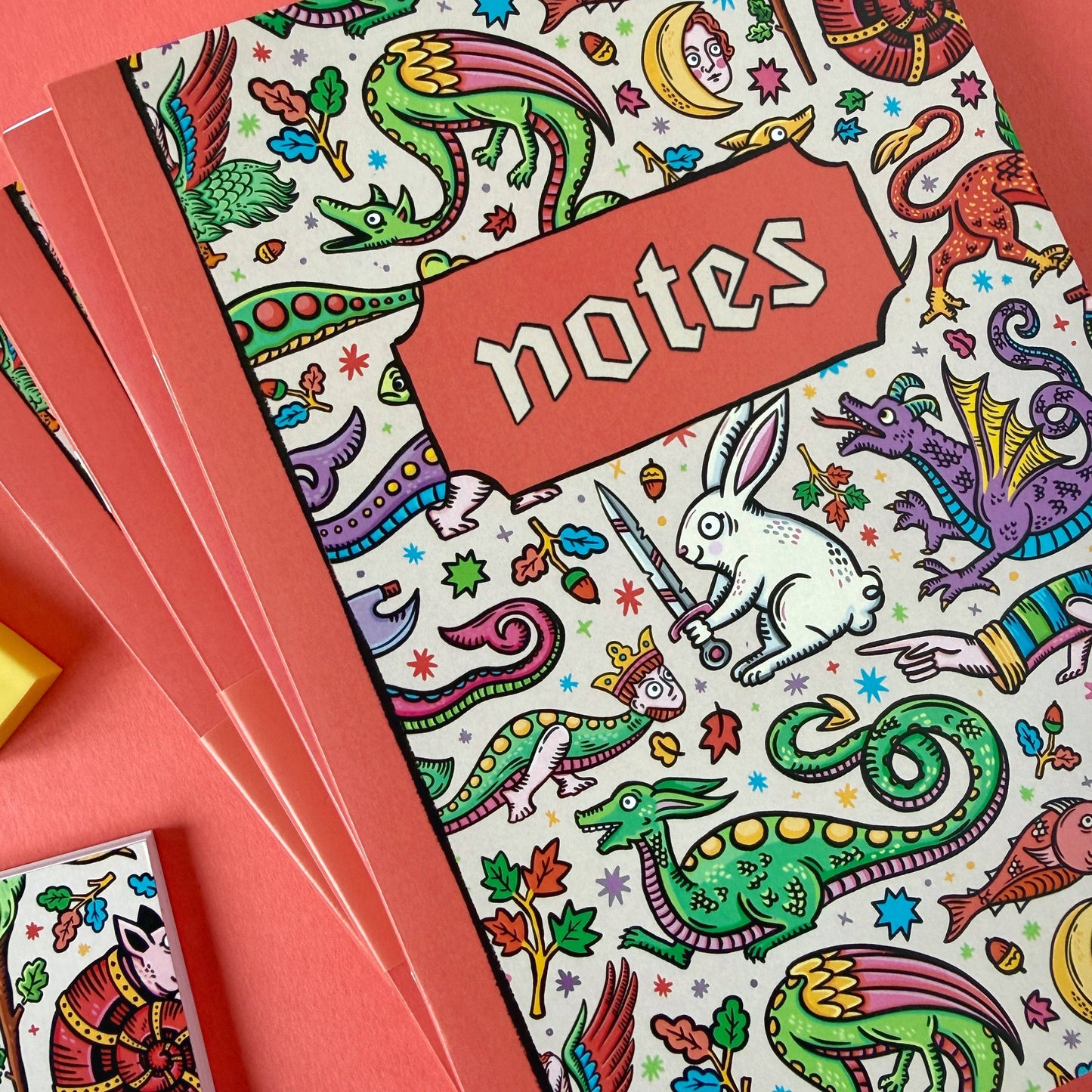 Medieval Menagerie - A5 Dotted Notebook