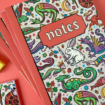 Medieval Menagerie - A5 Dotted Notebook