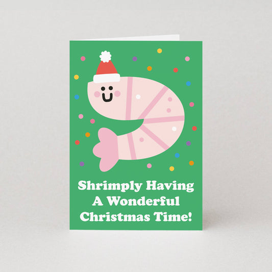 Shrimply Having A Wonderful Christmas - Christmas Card
