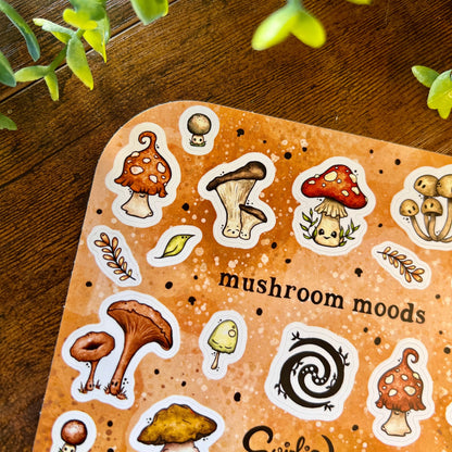 Mushroom Moods (Natural) - Sticker Sheet