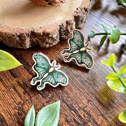 Lunar Moth - Wooden Pin