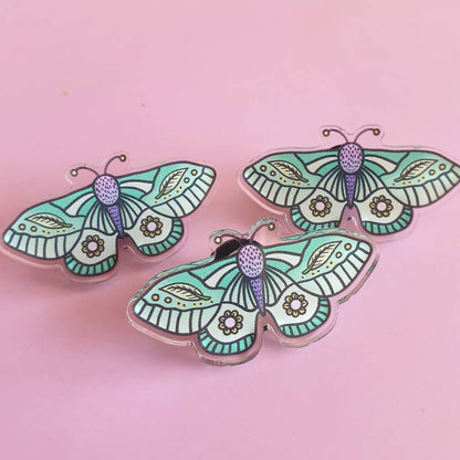 Moth - Acrylic Pin