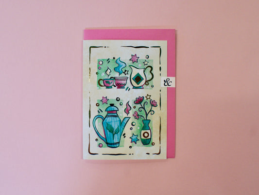 Afternoon Tea - A6 Foiled Card