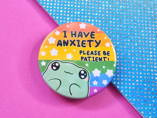 Anxiety - Frog - Button Badge