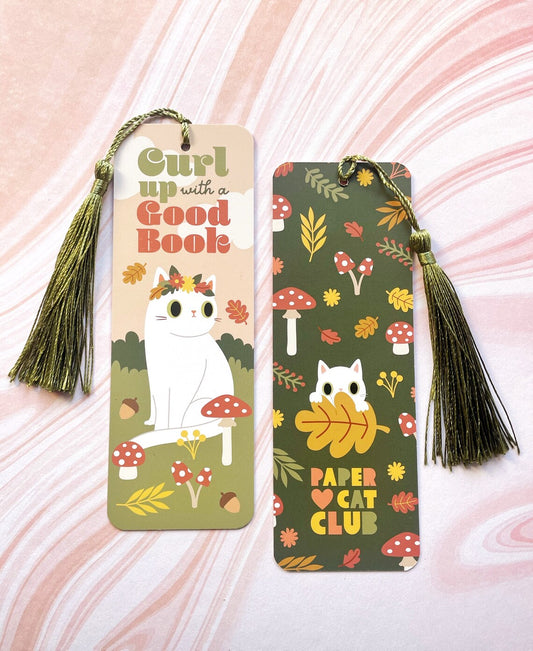 Autumn Cat Tassel - Bookmark