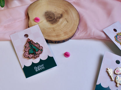 Bottled Moon Rose Gold - Enamel Pin