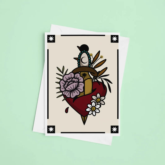 Daggered Heart - A6 Card