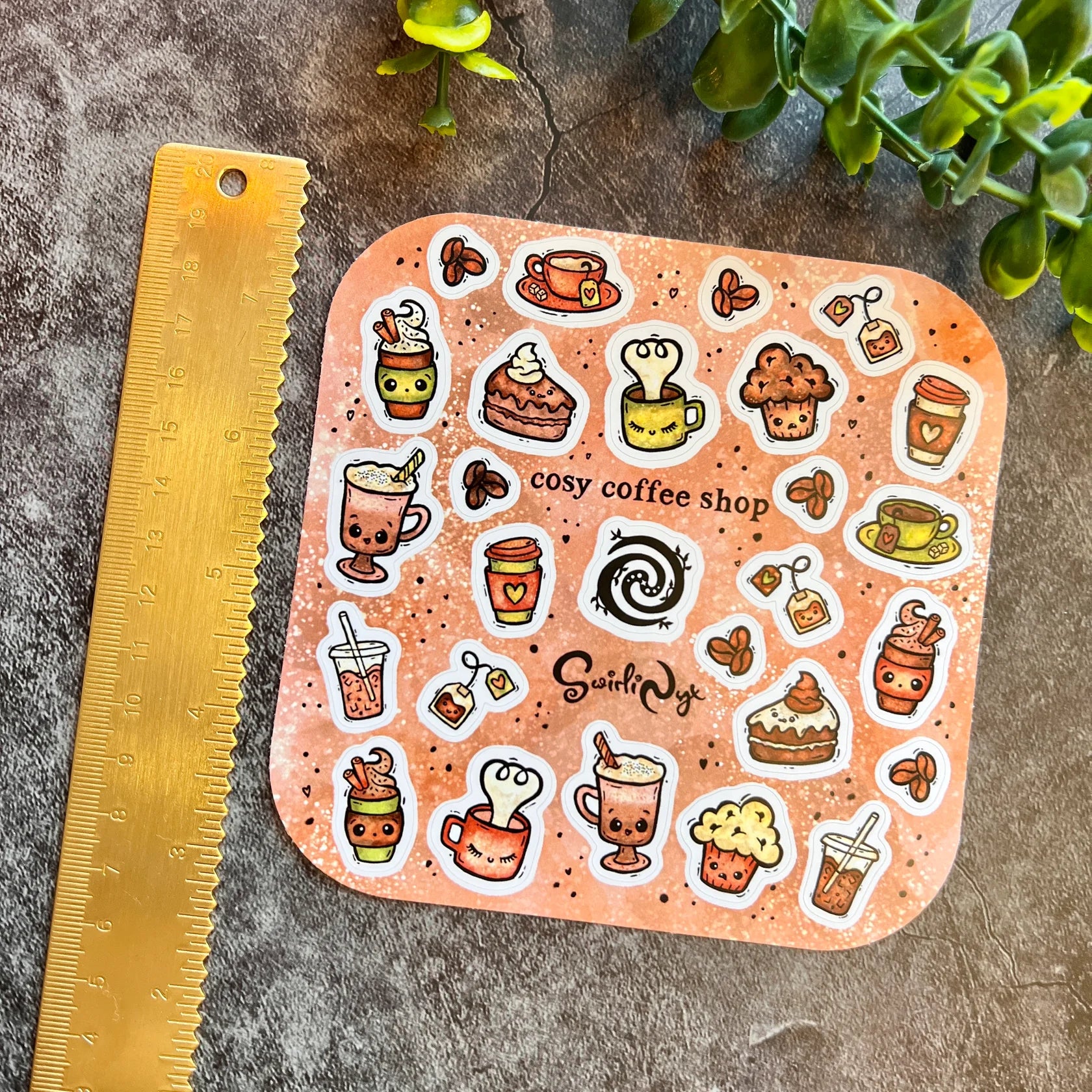 Latte Cosy Coffee Shop - Sticker Sheet