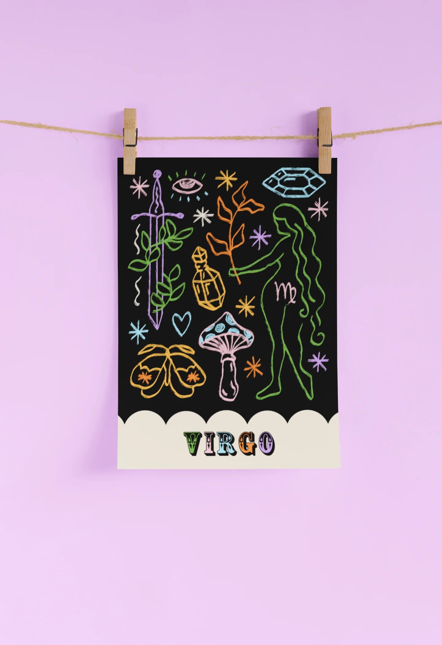 Virgo - A4 Art Print