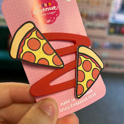 Pepperoni Pizza - Hair Clips