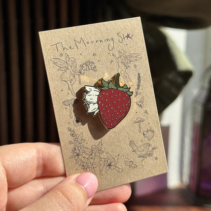 Blooming Strawberries - Enamel Pin