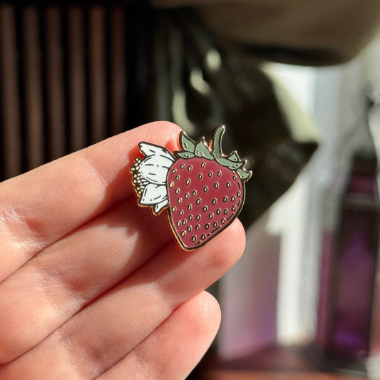 Blooming Strawberries - Enamel Pin