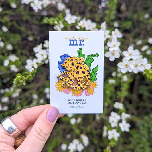 Blue Ringed Octopus - Enamel Pin