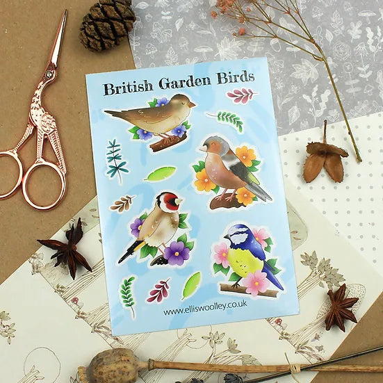 British Birds - Sticker Sheet - Flutter & Fern