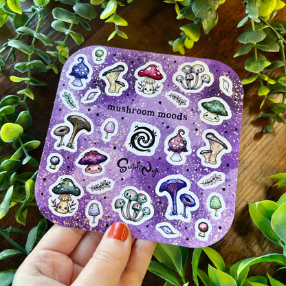 Mushroom Moods (Night) - Sticker Sheet