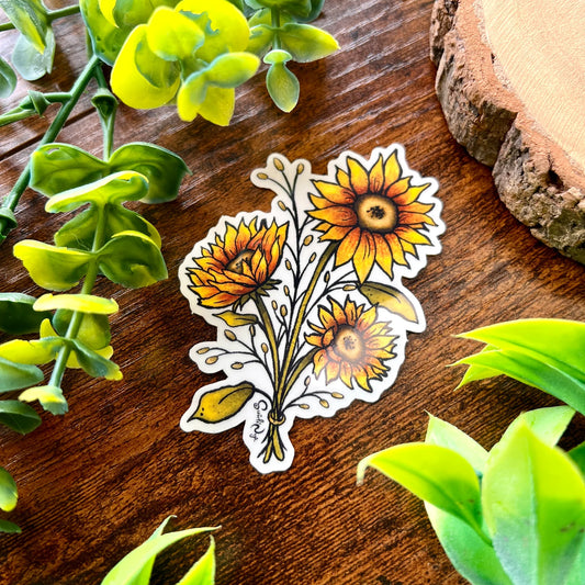 Sunflower Bunch - Sticker