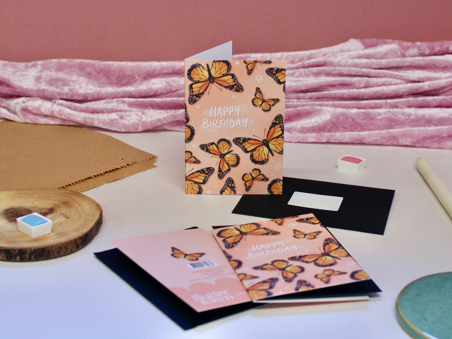 Monarch Butterfly Birthday - A7 Card