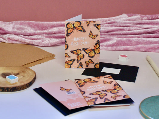 Monarch Butterfly Birthday - A7 Card