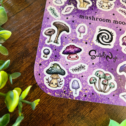 Mushroom Moods (Night) - Sticker Sheet