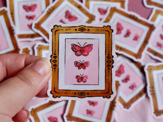 Trio Butterflies Frame - Sticker