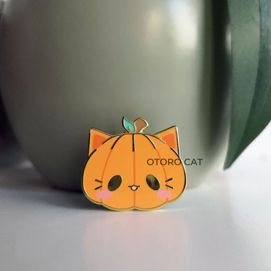 Cat Pumpkin - Enamel Pin