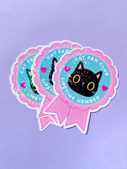 Cat Fan Rosette - Sticker