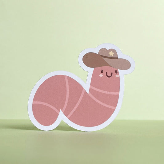 Cowboy Worm - Sticker