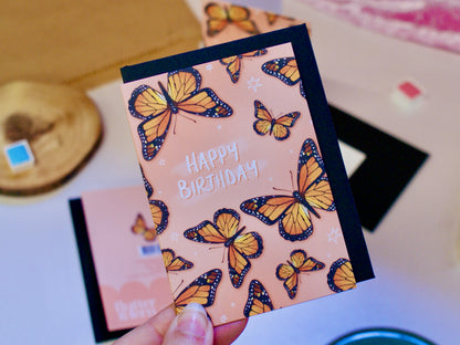 Monarch Butterfly Birthday - A7 Card