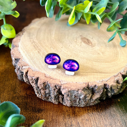 Galaxy Mushroom - Earrings