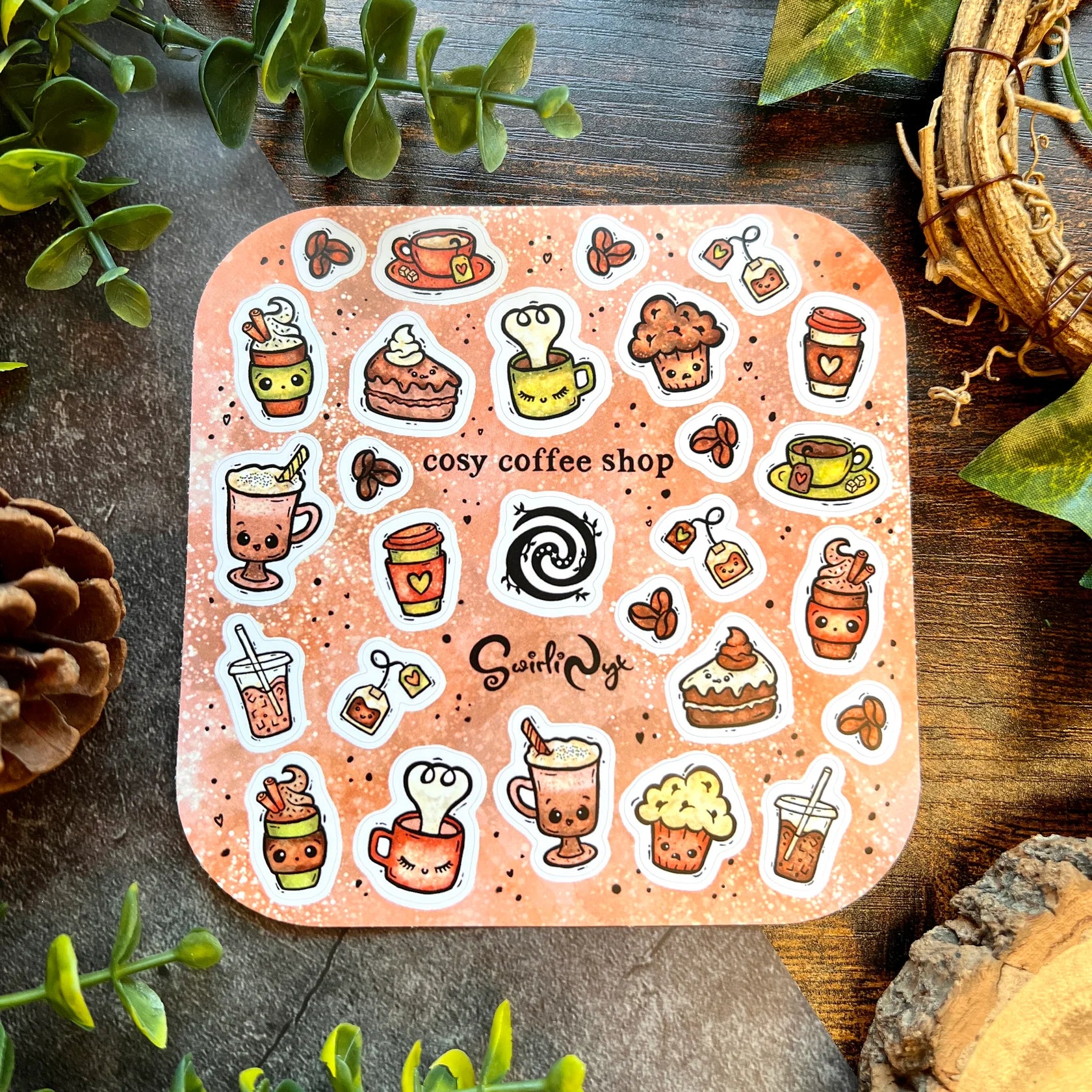 Latte Cosy Coffee Shop - Sticker Sheet