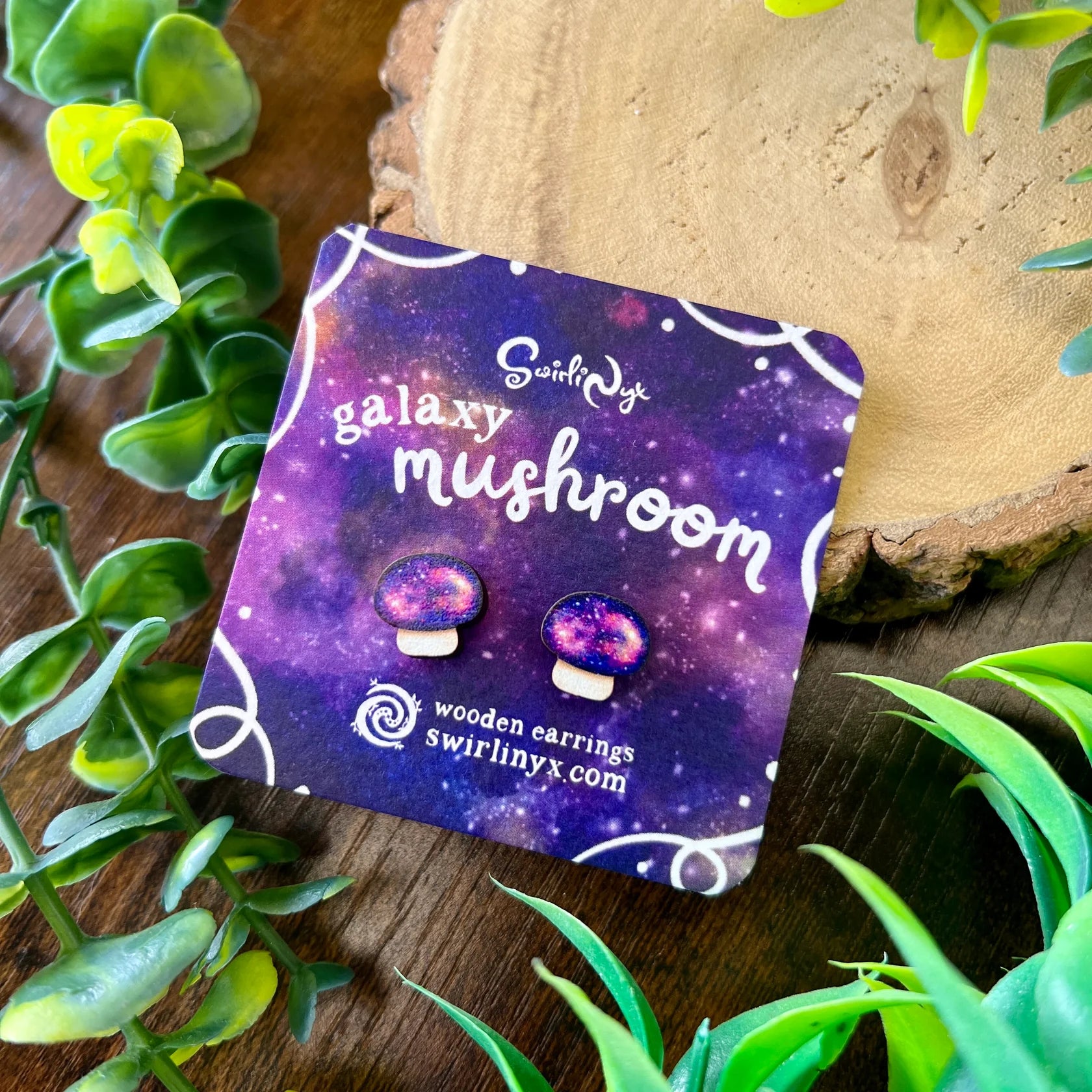 Galaxy Mushroom - Earrings