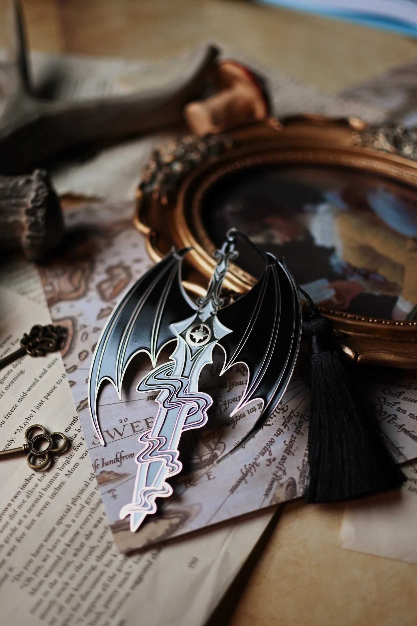 Azriel Shadowsinger Dagger Wingspan - Enamel Bookmark