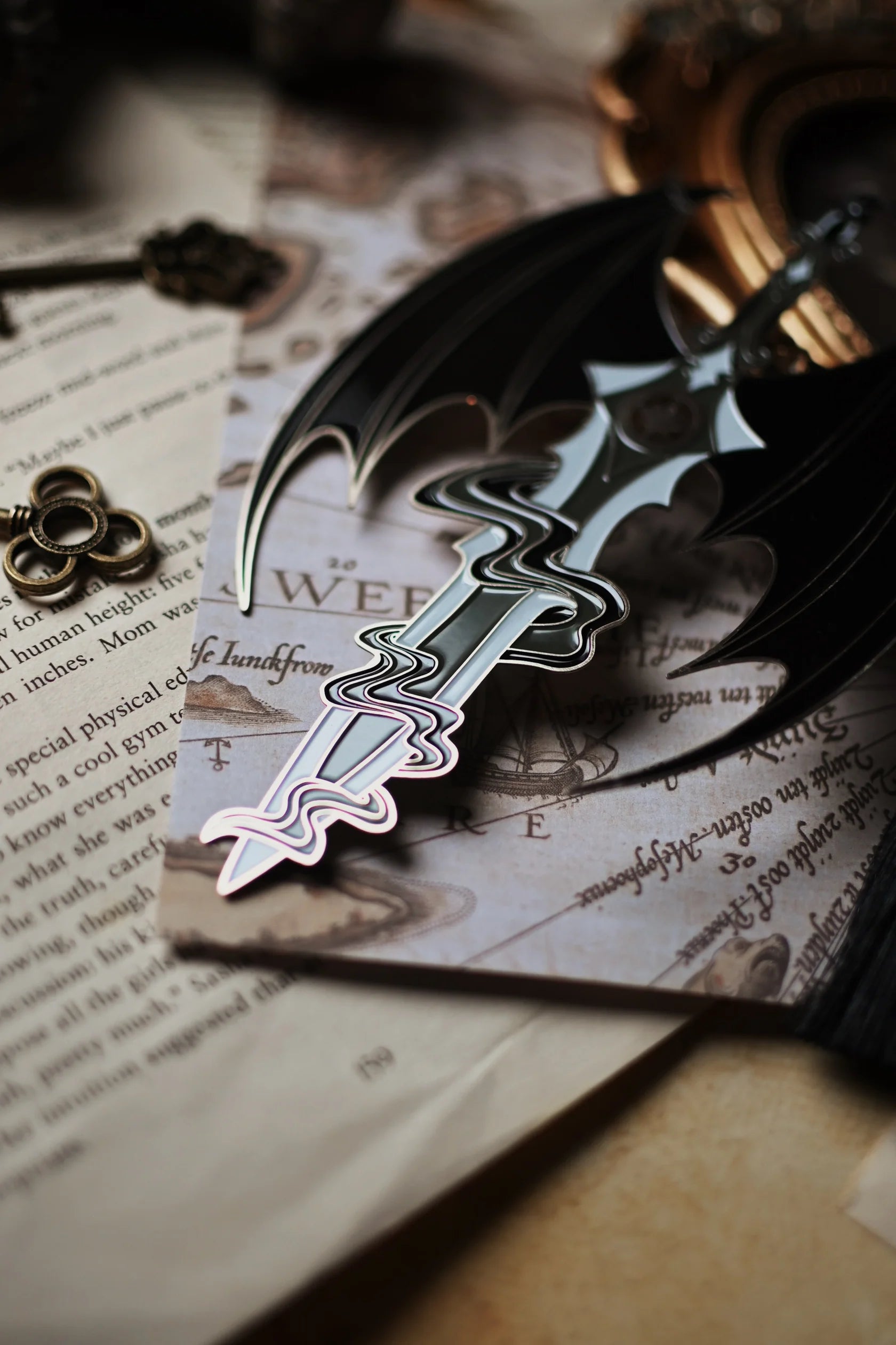 Azriel Shadowsinger Dagger Wingspan - Enamel Bookmark