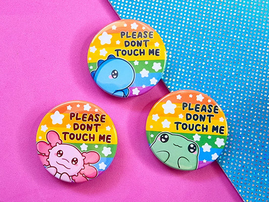Please Dont Touch Me - Dinosaur - Button Badge