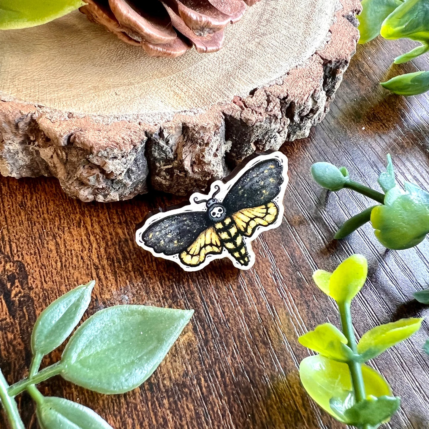 Death Moth - Wooden Pin