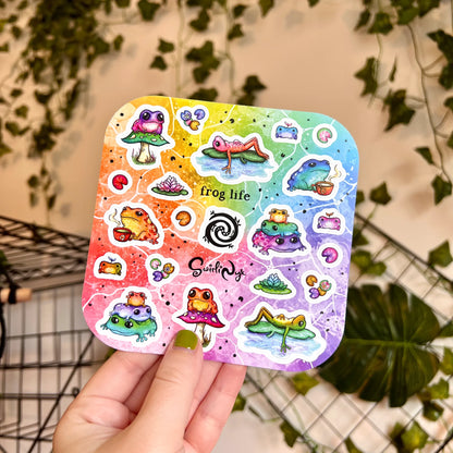 Frog Life - Rainbow - Sticker Sheet