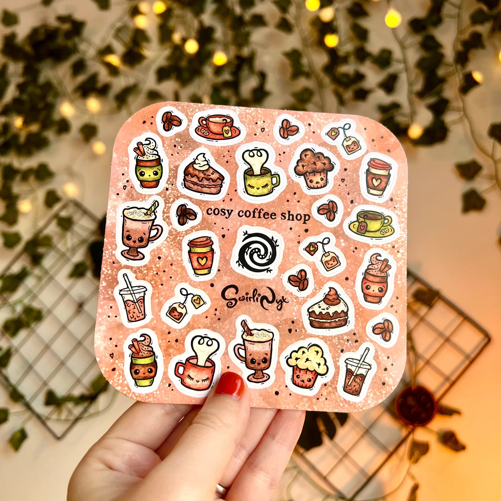 Latte Cosy Coffee Shop - Sticker Sheet