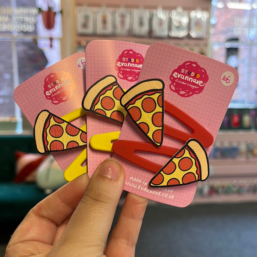 Pepperoni Pizza - Hair Clips