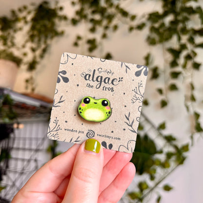 Algae The Frog - Wooden Pin