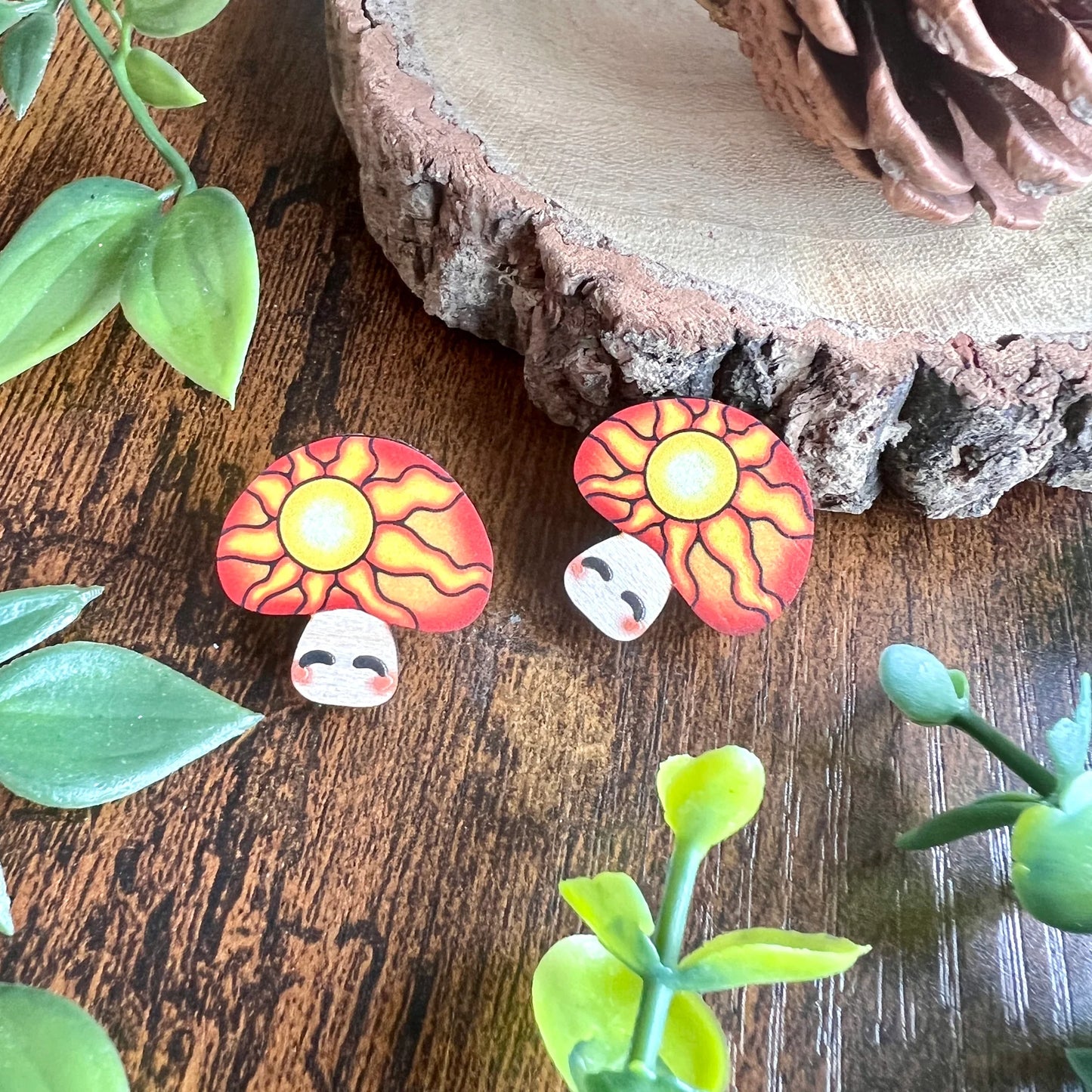 Dawn Mushroom - Wooden Pin