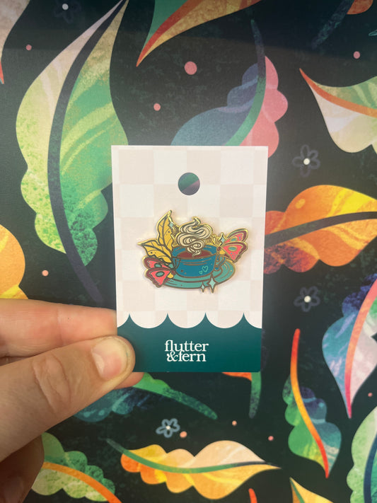 Butterfly Teacup - Enamel Pin