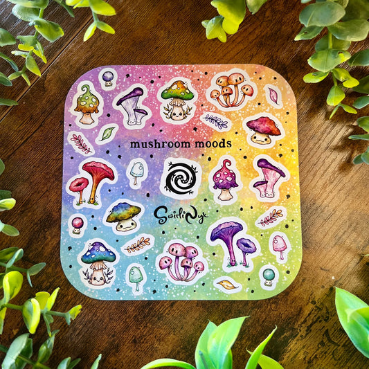 Mushroom Moods (Rainbow) - Sticker Sheet