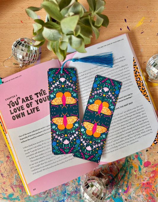 Floral Moth - Bookmark