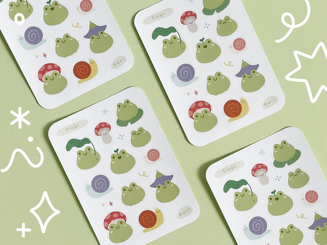 Frogs - Sticker Sheet