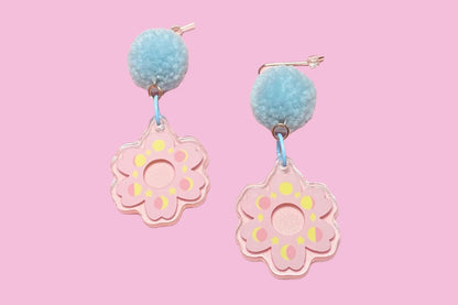 Blue Sakura Moon - Earrings