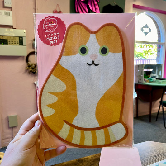 Ginger & White Cat - Mouse Mat