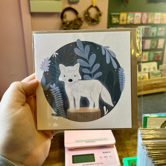 White Fox - Square Card